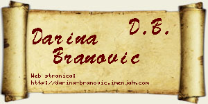 Darina Branović vizit kartica